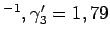 $^{-1}, \gamma_3'=1,79$