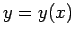 $y=y(x)$