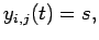 $y_{i,j}(t)=s, $